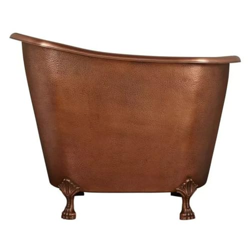 CT Copper Tailor Antique Copper Bathtub,72'' L,32''W,27''H,16 Gauge Thick,Hand-hammered,Freestanding Single