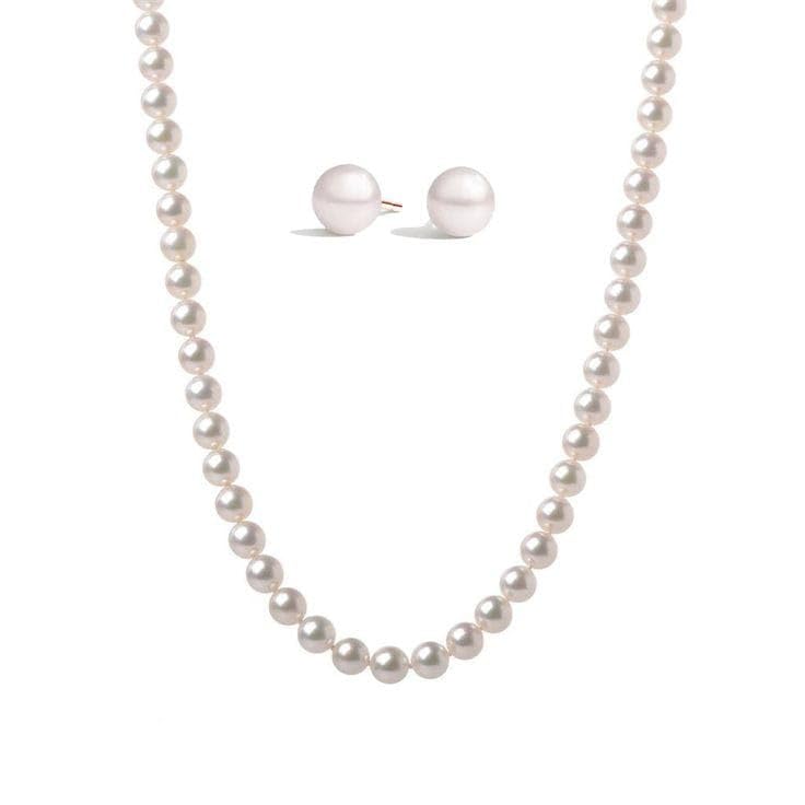 CEZA COLLECTION Pearl neckpeice with earring stud (B0DD6WM95B) Amazon Price History, Amazon Price Tracker
