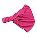 Produktbild Qinlee Einfarbig Haarbänder Damen Stirnband Yoga Sport Kopftuch Bandana Elastic Breit Stirnbänder Mädchen Frisuren Haarband (Rose rot)
