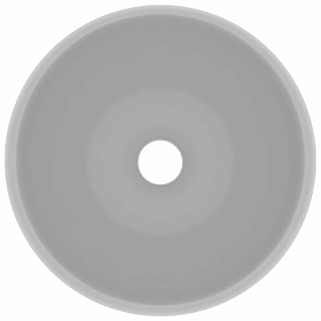 Lussuoso lavabo rotondo opaco in ceramica, 40 x 15 cm, per bagno degli ospiti, WC degli ospiti, ristrutturazione, ristrutturazione