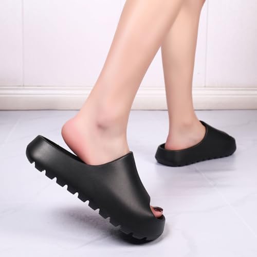 Cloud Slides for Women,EVA Soft House Slippers Unisex,Open Toe Thick Sole Shower Shoes,Mens Slides Indoor & Outdoor2