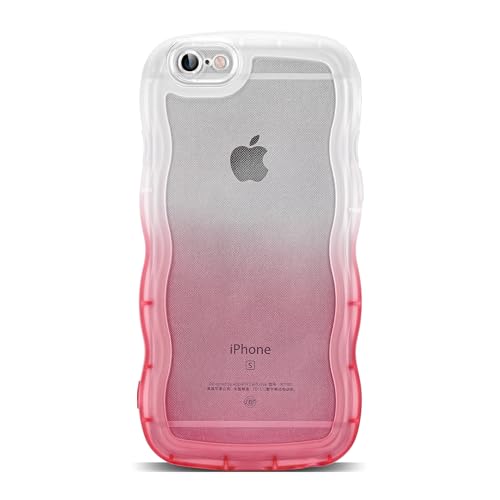 Coque iPhone 6s Plus XIQI en silicone souple rose dégradé pour protection de smartphone