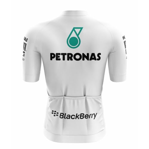 Camisa de Ciclismo Masculina Manga Curta Way Premium Branca Proteção UV Slim Confortável Pro Bike (B