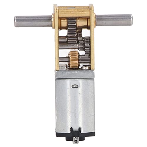 Natudeco Turbo Worm Gear Motor Micro Brush DC 3V 4RPM Dual Shaft Reduction Motor with Fixed Seat Brushless Worm Gear Motor for Cars