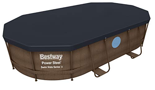 Bestway Power Steel™ Swim Vista Series™ Frame Pool, 488 x 305 x 107 cm, Komplett-Set mit Sandfilteranlage, oval, braune… – Bild 8