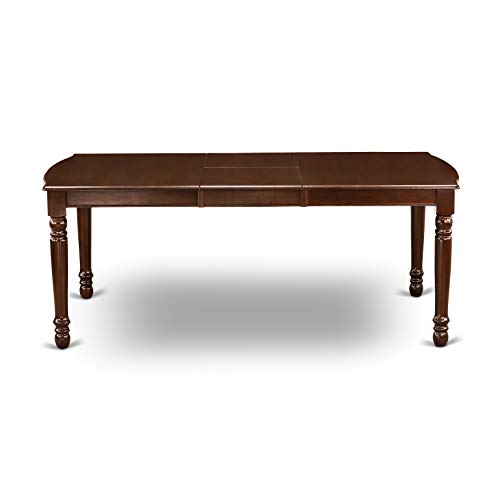 9Pc Rectangle 60/78 Inch Kitchen Table With 18 In Self Storing Butterfly Leaf And Eight Wood Seat Dining Chairs #TOP3