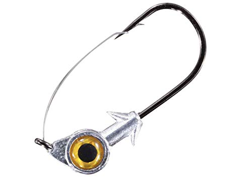 Z-MAN WEJH18-04PK3 Weedless Eye Jigheads 1/8 oz Gold 3 Pack Pack, Multi, One Size