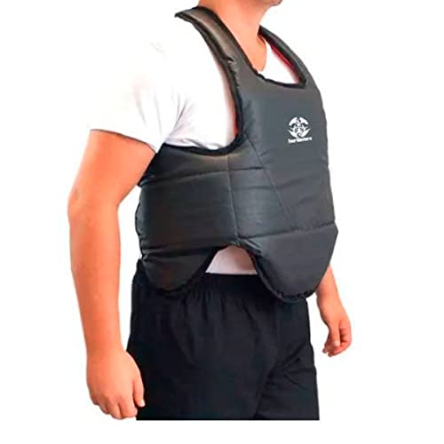 Protetor De Tórax Para Kung Fu, Taekwondo, Karatê (colete) (Único, Preto)