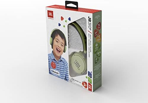 JBL Jr 310BT - Children's over-ear headphones with Bluetooth and built-in microphone, in Green