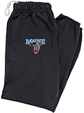 LOGOVISION University of Maine Primary Logo Mens Jogger Sweatpants, Black, Large