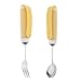 2x Cuillère de Soupe Ustensile + Fourchette Aides Personnes âgées Handicapées Accessoire de Cuisine