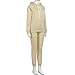 Challyhope Tracksuit, Women Casual Sweatshirt Hoodie + Sweatpants Two-Pieces Outfit (Beige, S)