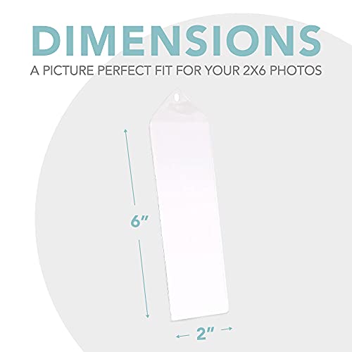 Photo Booth Frames - 100 Premium Vinyl Photo Booth Bookmark Sleeves 2 1/4 X 6 1/4 For Wedding 2X6 Inch Photo Booth Sleeve #TOP1