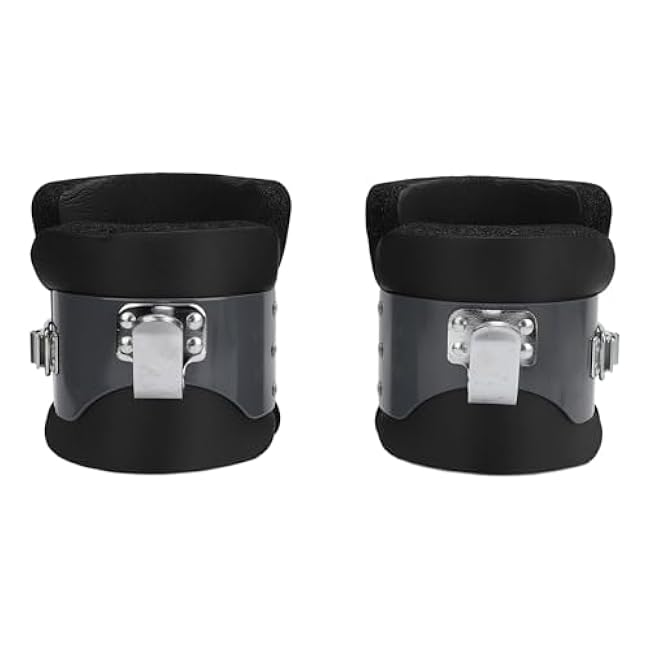 1 Pair Inversion Boots, 2 Hook Non Slip Anti Gravity Inversion Hang Up Boots with Band for Pull Up Bar, Large Fitness Equipment