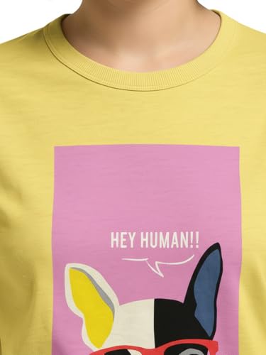 Image of HELLCAT Mulitcolor Trendy Printed Body Fit T-Shirt for Women | Pack of 1 T-Shirt