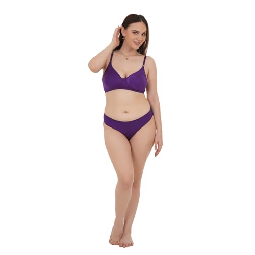 Image of Unitrust Premium Lingerie Set with Full Coverage Non-Padded Bra and Hipster Panty Set