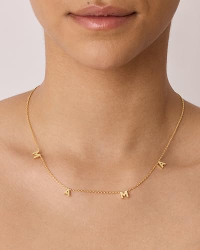 PAVOI 14K Gold Plated Mom Necklace for Women - Cubic Zirconia Mama Necklace Gold Jewelry Gifts for Mothers Day - Dainty Pendant New Mom Jewelry3