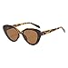 FerneeButy Women's Leopard Print Sunglasses with UV Protection, Unbreakable PC Frame, Fashion Retro Style for Various Face Shapes