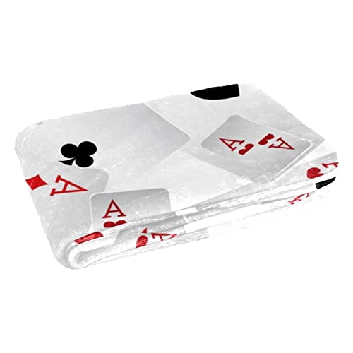 Couvre-lit Falling Playing Cards grand format 150x100cm ultra doux et isolant