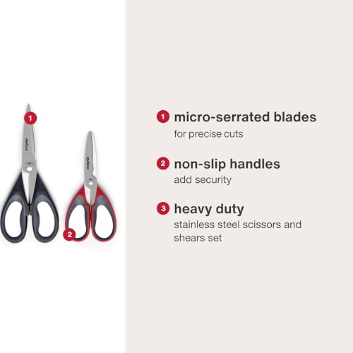 Image of Zyliss 30200 9 inch Household Kitchen Shears, Red
