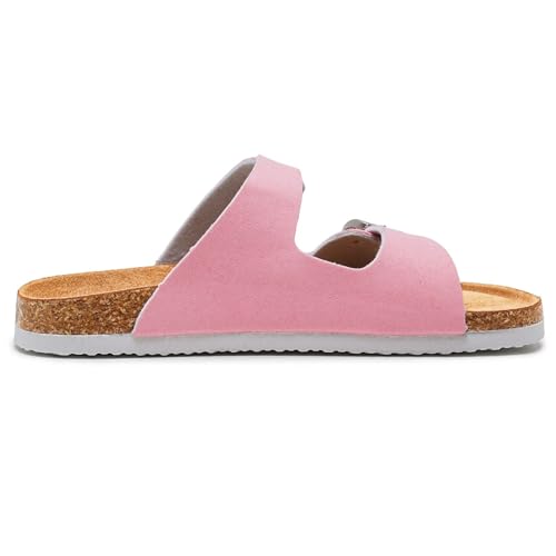 Image of Torotto Kids Sandals Boys Girls Slide Summer Non-slip Cork Glitter Toddler Slippers with Adjustable Straps for Indoor & Outdoor