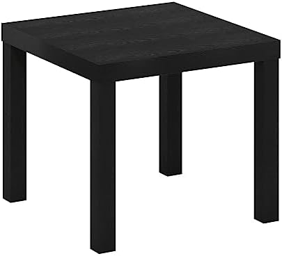 Furinno Classic Homey Square Side Table, Black