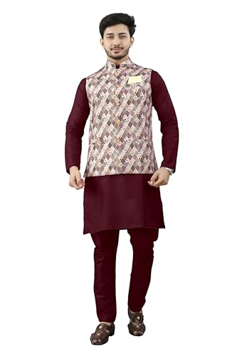 Image of Trustous Traditional Men's Kurta Koti Set (3 PCS SET)
