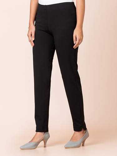 Image of Ruby Cotton Lyrcra Blend Copper Collection Straight Pants | Perfect Blend of Style and Comfort | Professional and Casual Wear #1