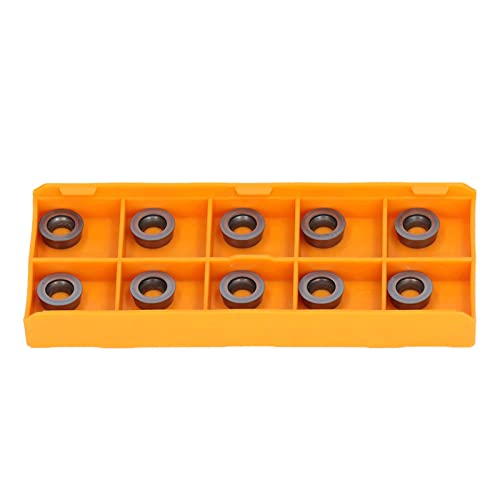 LIYJTK - Lot de 10 plaquettes de tournage en carbure cémenté pour tour rond, outil CNC pour le fraisage de l'acier inoxydable et de l'aluminium