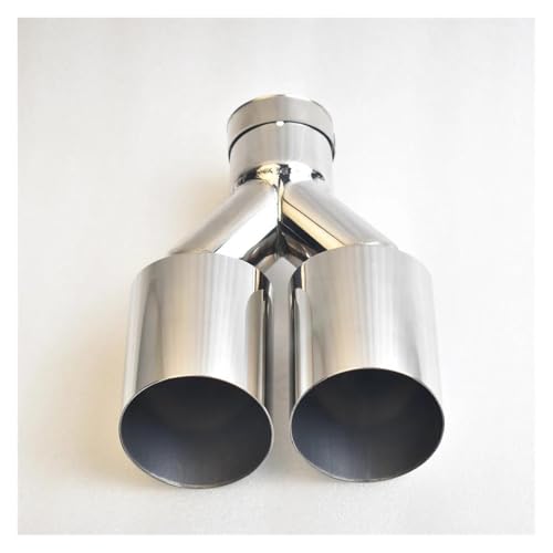 Tuyau d'échappement en inox 304 poli avec double embout chic pour auto