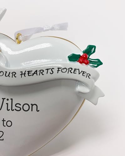 Giftsforyounow 820413 In Our Hearts Forever Personalized Memorial Ornament, 4 Inch X 3.75 Inch - Heart Shaped Christmas Ornament thumb #3