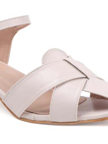 Image of SilverArrow womens Corvella Fashion Sandals|Block Heel Sandals With Buckle Closure|Casual Wear