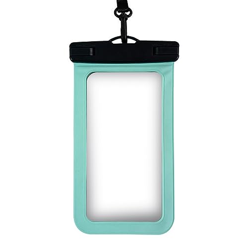 Kelisdi Funda de buceo para teléfono celular, bolsa seca para 14, 13, 12, 11, S22, S21, S20, para surf, esnórquel, natación, color negro y azul lago