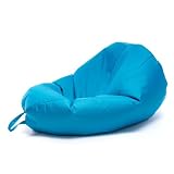 Ecopuf - Sako Pufa Fotel Zewnętrzny - Beanbag do pokoju dziecięcego - Stylowa poduszka z tkaniny - Fotel relaksacyjny - Wyposażenie domu - Rozmiar L - 70x110cm - Jasnoniebieski Nc6