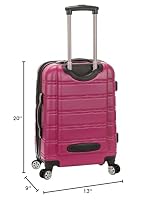 Rockland Melbourne Hardside Expandable Spinner Wheel Luggage, Carry-On 20", Magenta — image 7