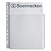 Produktbild Soennecken Combi-Prospekthülle DIN A4, oben offen, 11fach Lochung, dokumentenecht, 0,18 mm, Polypropylen, transparent, genarbt, 5 St./Pack.