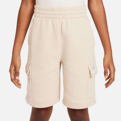 Nike Sportswear Club Fleece Big Kids' Cargo Shorts (Sanddrift/Sanddrift/White, FN8745-126) Size X-Large4