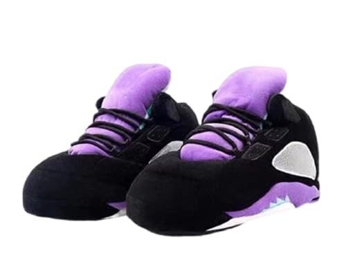 Generic Unisex Adult Women's One Size Fits Most Grey Faux Shearling Lined Polyester Blend Fuzzy Fleece Lined Round Toe No Closure Faux Fur Slippers