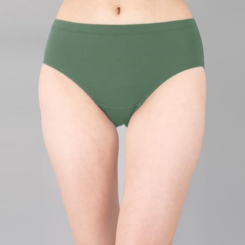 Image of SOIE Women High Rise Full Coverage Solid Colour Cotton Stretch Hipster Panty (Pack of 3)