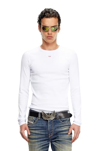 Diesel D-ribber-ls-n t-shirt homme manches longues coton côtelé col rond