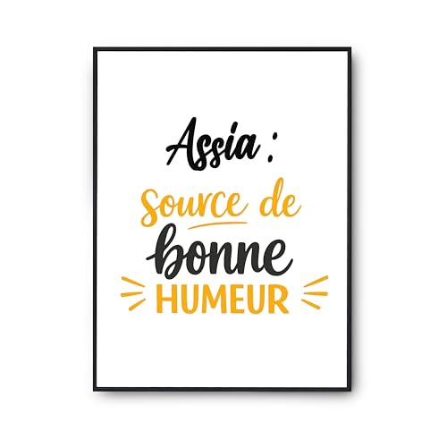 Cadeau humour anniversaire original avec l'affiche Assia Otshirt poster citation