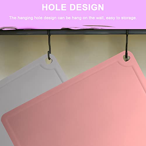 Silicone Placemats For Kids Baby Toddler, Non-Slip Portable Placemats For Dining Table, Heat Resistant, Washable, 2 Pack Baby Food Eating Placemats (Peach, Grey) #TOP3