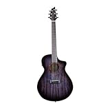 Breedlove Pursuit Exotic S Concert 6-String Myrtlewood Wood Top Acoustic Electric Guitar with Slim Neck and Pinless Bridge (Right-Handed, Blackberry Burst)