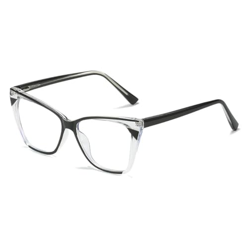 Monture lunettes œil de chat transparente et sa charnière à ressort flexible