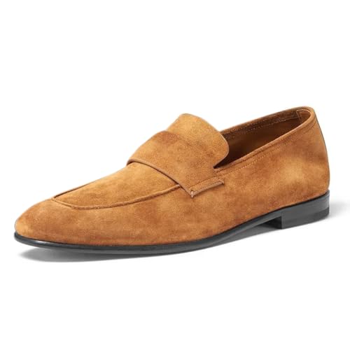 FOWT Men Retro Round Toe Slip On Loafers Flat Heel Comfy Casual Daily Shoes Size 4-16 US