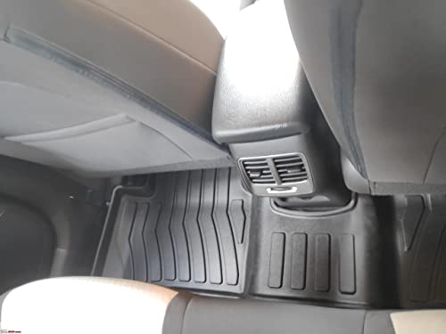 Image of Life Long Lasting Car Floor Mats Foot Mat Compatible for Hyundai Creta 2015-2020 Models - Black Colour (Pack of 3)