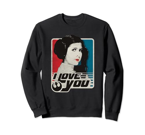 Sweatshirt Star Wars imprimé Princess Leia col rond vêtement mode geek pour adulte