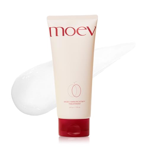 Image of MOEV ANNURCATIN Hair Treatment Mask | Korean Apple Hair Care for Deep damage repair | Sulfate-Free | Thickening & Moisturizing conditioner for damaged, thin, dry hair (6.76 fl.oz, apple & vanilla)