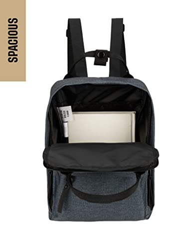 Image of Dickies Brooklyn Mini Backpack, Small Backpack Purse for Men and Women, Travel Shoulder Book Bag (Grey Heather)