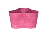 Artstone Pflanzgefäß Pflanzkübel dreieck Claire, frostbeständig und leichtgewichtig, Pink, 26x14cm